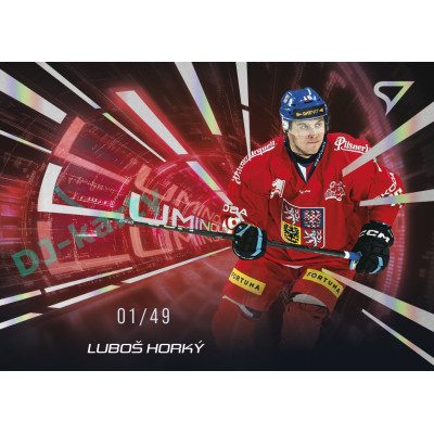 2025 Sportzoo Hokejové ČESKO #LS-12 Luboš Horký Luminous Red xx/49