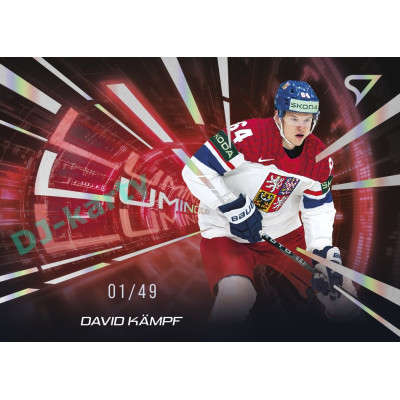 2025 Sportzoo Hokejové ČESKO #LS-14 David Kämpf Luminous Red xx/49