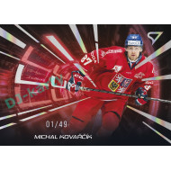 2025 Sportzoo Hokejové ČESKO #LS-16 Michal Kovařčík Luminous Red xx/49
