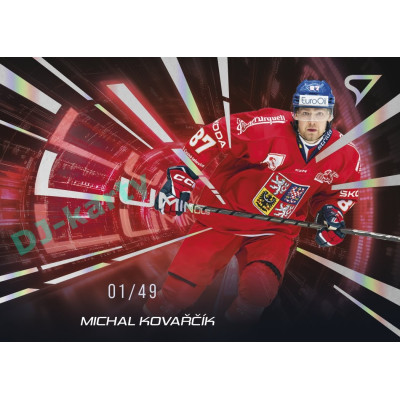 2025 Sportzoo Hokejové ČESKO #LS-16 Michal Kovařčík Luminous Red xx/49