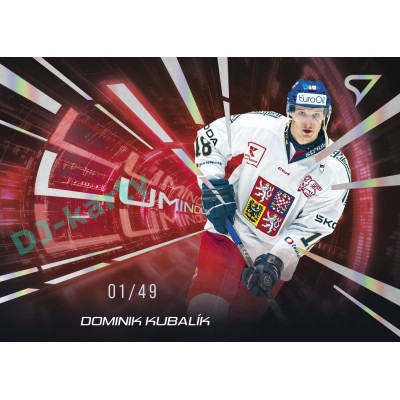 2025 Sportzoo Hokejové ČESKO #LS-17 Dominik Kubalík Luminous Red xx/49