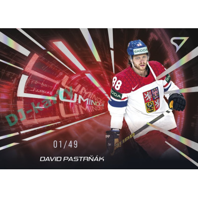 2025 Sportzoo Hokejové ČESKO #LS-21 David Pastrňák Luminous Red xx/49