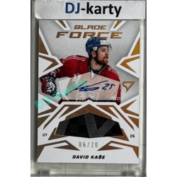 2025 Sportzoo Hokejové ČESKO #BFS-DK David Kaše Blade Force Auto 06/20