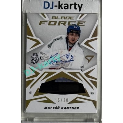 2025 Sportzoo Hokejové ČESKO #BFS-MK Matyáš Kantner Blade Force Auto 16/20