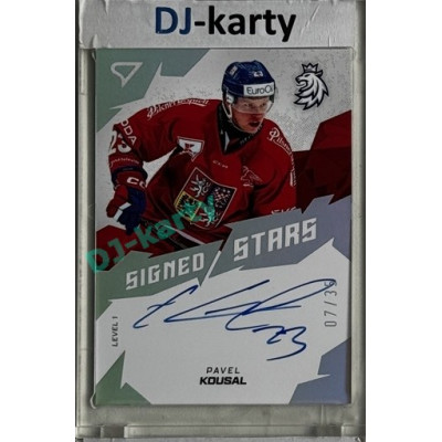 2025 Sportzoo Hokejové ČESKO #SL1-KO Pavel Kousal Signed Stars Level 1 07/35