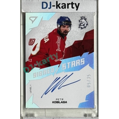 2025 Sportzoo Hokejové ČESKO #SL1-PK Petr Koblasa Signed Stars Level 1 05/35