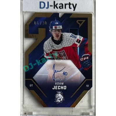 2025 Sportzoo Hokejové ČESKO #TES-JE Adam Jecho Team 20 Auto 06/30