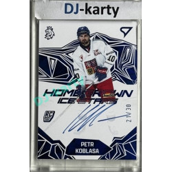 2025 Sportzoo Hokejové ČESKO #HSS-PK Petr Koblasa Homegrown Ice Stars Blue Auto 21/30