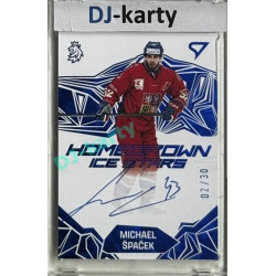 2025 Sportzoo Hokejové ČESKO #HSS-MS Michael Špaček Homegrown Ice Stars Blue Auto 02/30