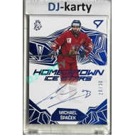 2025 Sportzoo Hokejové ČESKO #HSS-MS Michael Špaček Homegrown Ice Stars Blue Auto 20/30