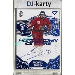 2025 Sportzoo Hokejové ČESKO #HSS-MS Michael Špaček Homegrown Ice Stars Blue Auto 20/30