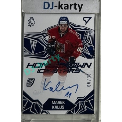 2025 Sportzoo Hokejové ČESKO #HSS-MK Marek Kalus Homegrown Ice Stars Blue Auto 06/30