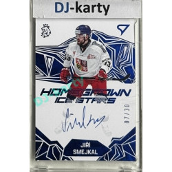 2025 Sportzoo Hokejové ČESKO #HSS-SM Jiří Smejkal Homegrown Ice Stars Blue Auto 07/30