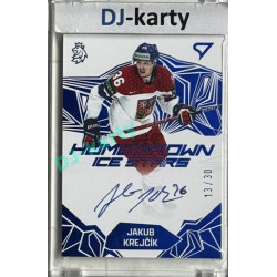 2025 Sportzoo Hokejové ČESKO #HSS-KR Jakub Krejčík Homegrown Ice Stars Blue Auto 13/30