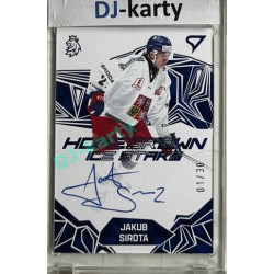 2025 Sportzoo Hokejové ČESKO #HSS-JS Jakub Sirota Homegrown Ice Stars Blue Auto 01/30