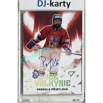 2025 Sportzoo Hokejové ČESKO #IVS-VP Vendula Přibylová Ice Valkyrie Auto 21/49