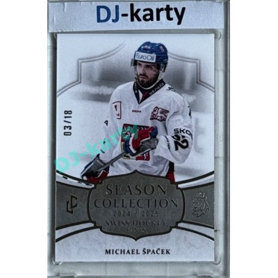 2024/25 LC Repre serie 1 #SHG-21 Michael Špaček Season Collection Swiss Hockey Games 2024 Platinum xx/18