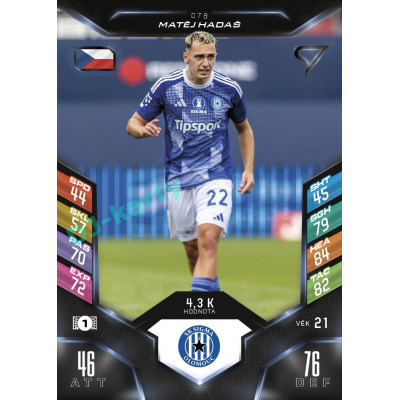 2025/26 Sportzoo Chance Liga DUEL #078 MATĚJ HADAŠ