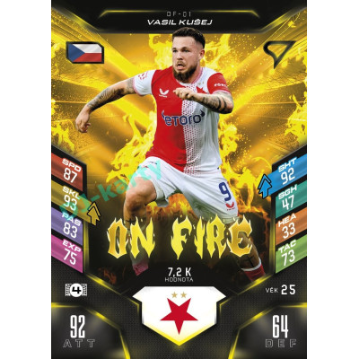 2025/26 Sportzoo Chance Liga DUEL #OF-01 VASIL KUŠEJ On Fire