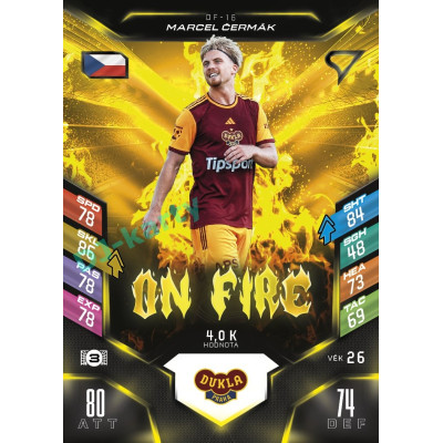 2025/26 Sportzoo Chance Liga DUEL #OF-16 MARCEL ČERMÁK On Fire