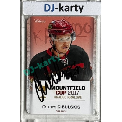 2017 OFS Mountfield Cup Oskars Cibulskis #7 7/10 Autograph Die Cut