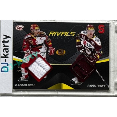 2011 OFS Premium #R07 Vladimír Roth / Radek Philipp Rivals Double Patch 14/50