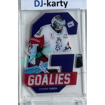 2021 MK reprezentace Dominik Furch #G9 Goalies Blue Die-cut PROMO