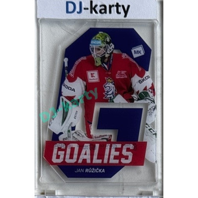 2021 MK reprezentace Jan Růžička #G10 Goalies Blue Die-cut PROMO