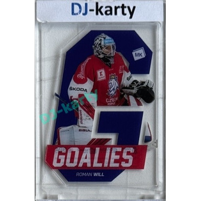 2021 MK reprezentace Roman Will #G2 Goalies Blue Die-cut PROMO