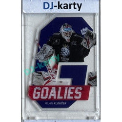 2021 MK reprezentace Milan Klouček #G6 Goalies Blue Die-cut PROMO