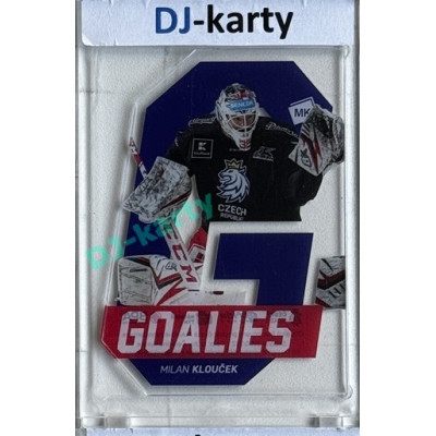 2021 MK reprezentace Milan Klouček #G6 Goalies Blue Die-cut PROMO