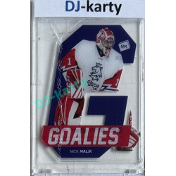 2021 MK reprezentace Nick Malík #G12 Goalies Blue Die-cut PROMO