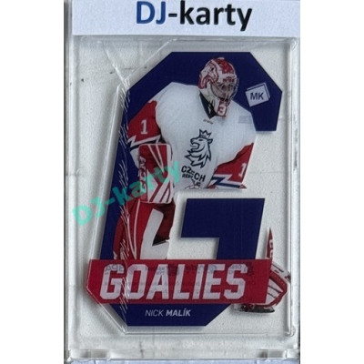 2021 MK reprezentace Nick Malík #G12 Goalies Blue Die-cut PROMO