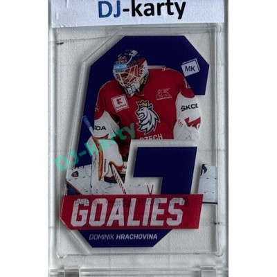 2021 MK reprezentace Dominik Hrachovina #G8 Goalies Blue Die-cut PROMO