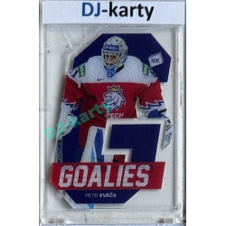 2021 MK reprezentace Petr Kváča #G3 Goalies Blue Die-cut PROMO