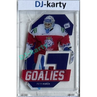 2021 MK reprezentace Petr Kváča #G3 Goalies Blue Die-cut PROMO