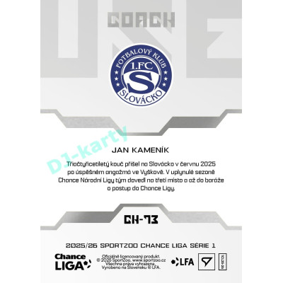 2025/26 Sportzoo Chance Liga 1. série #CH-73 Coach Clubhouse