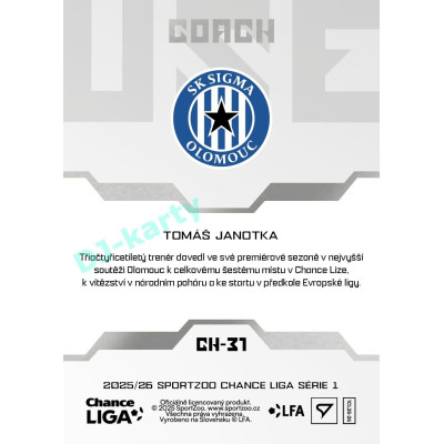 2025/26 Sportzoo Chance Liga 1. série #CH-31 Coach Clubhouse