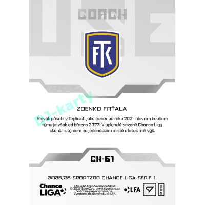 2025/26 Sportzoo Chance Liga 1. série #CH-61 Coach Clubhouse
