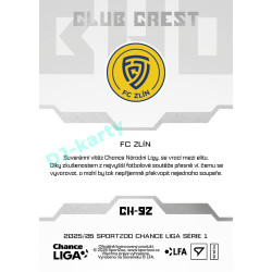 2025/26 Sportzoo Chance Liga 1. série #CH-92 Club Crest Clubhouse