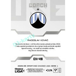 2025/26 Sportzoo Chance Liga 1. série #CH-49 Coach Clubhouse