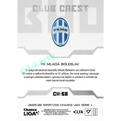 2025/26 Sportzoo Chance Liga 1. série #CH-68 Club Crest Clubhouse