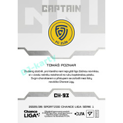 2025/26 Sportzoo Chance Liga 1. série #CH-93 Captain Clubhouse