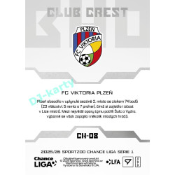 2025/26 Sportzoo Chance Liga 1. série #CH-08 Club Crest Clubhouse
