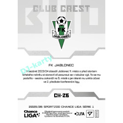 2025/26 Sportzoo Chance Liga 1. série #CH-26 Club Crest Clubhouse