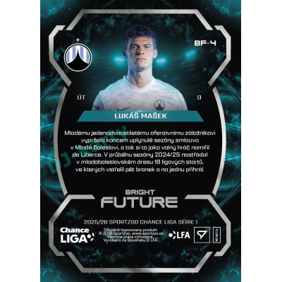 2025/26 Sportzoo Chance Liga 1. série #BF-4 LUKÁŠ MAŠEK Bright Future