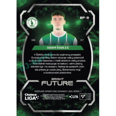 2025/26 Sportzoo Chance Liga 1. série #BF-3 ADAM KADLEC Bright Future