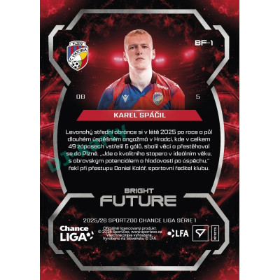 2025/26 Sportzoo Chance Liga 1. série #BF-1 KAREL SPÁČIL Bright Future