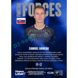 2025/26 Sportzoo Chance Liga 1. série #FF-17 SAMUEL DANCÁK Foreign Forces