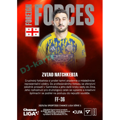 2025/26 Sportzoo Chance Liga 1. série #FF-36 ZVIAD NATCHKEBIA Foreign Forces
